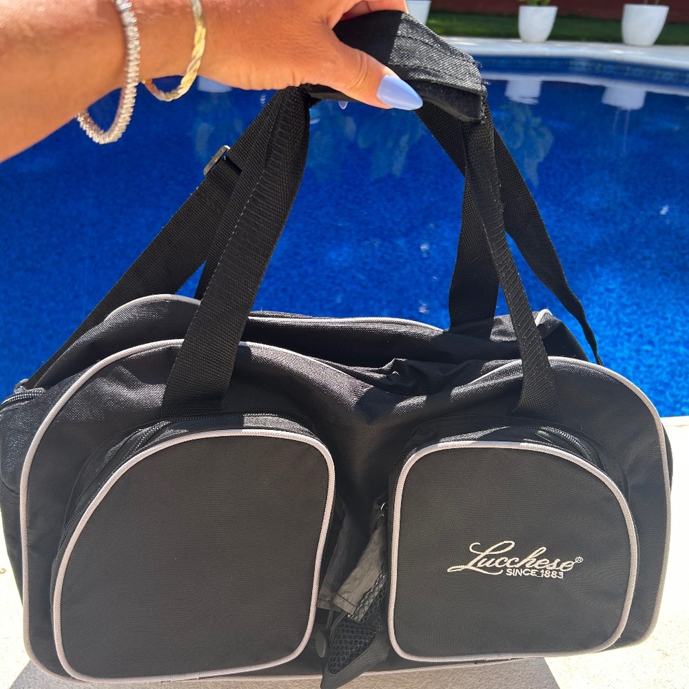 Lucchese Small Black Travel or Overnight Duffle Bag